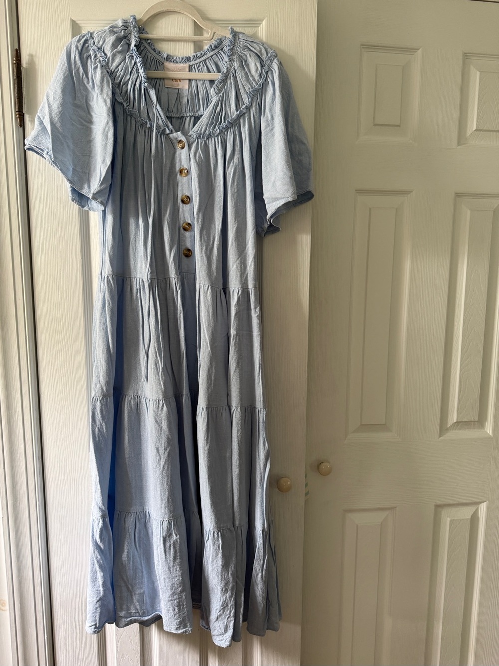 The Lullaby Club Nikita Maxi Dress Pale Blue Size S/M